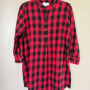 NWT B Boutique by Evergreen Women’s Red Black Buffalo Plaid Dress Size Medium